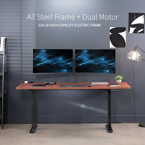 VIVO Dark Walnut 71 x 30 in Standing Desk, DESK-KIT-E2B7D - Image 6