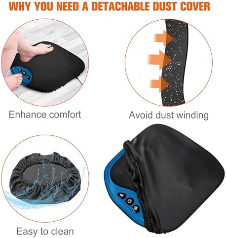 Snailax Foot Massager with Heat, Gifts for Men/Women, Kneading Shiatsu Heated Electric Feet Massager Machine for Plantar Fasciitis,Foot, Washable Cover(Blue) - Image 7
