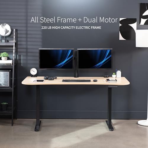 VIVO Light Wood 60 x 24 in Standing Desk, DESK-KIT-E2B1C - Image 5