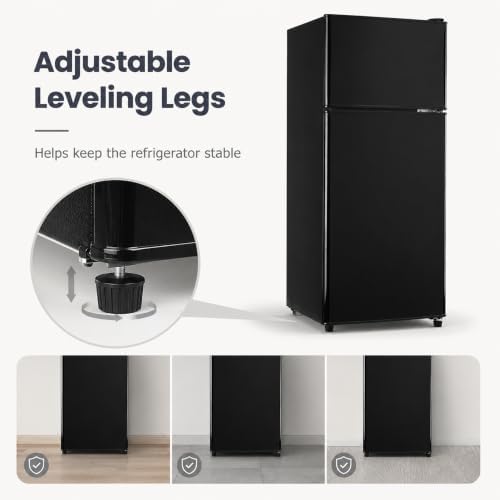 4.5 Cu.Ft Mini Fridge with Freezer, 2-Door Compact Refrigerator for Dorm/Office/Bedroom, Energy Efficient & Quiet, Black - Image 4