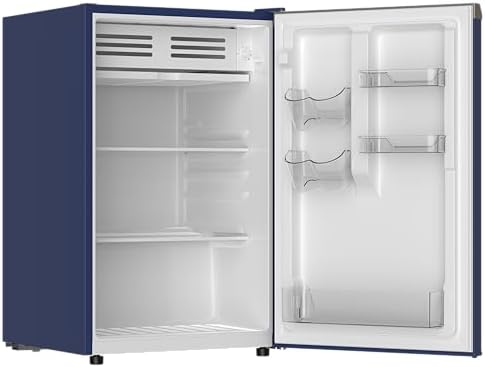 Frigidaire Mini Refrigerator, Compact Freezer Compartment, Adjustable Thermostat Control, Reversible Door, Contemporary Series, 4.5 cu ft, Blue - Image 4