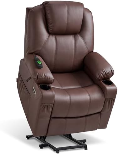 MCombo Small Power Lift Recliner Chair for Elderly, Heat and Massage 7141 by MCombo