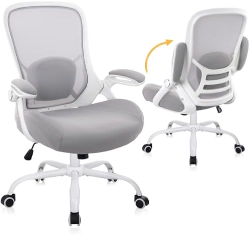 HYLONE 400lbs Heavy Duty Office Chair, Computer Desk Chair Grey by HYLONE