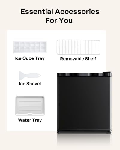 Icyglee 1.7 Cu.Ft Mini Fridge with Freezer, Compact Refrigerator, Black - Image 5