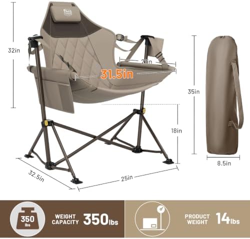 Timber Ridge Hammock Camping Chair, Portable Oversized Swinging Camp Chairs - Image 3