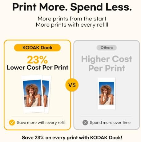KODAK Dock Plus 4x6 Photo Printer, Smartphone Docking, 4PASS, 50 Sheets - Image 4