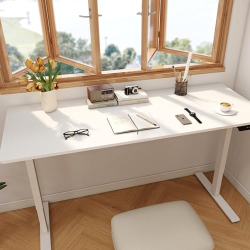 FLEXISPOT 71"x32" Electric Standing Desk, White - Image 2