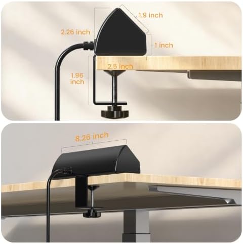 VILONG Desk Clamp Power Strip, 130W Total Fast Charging Station,Black - Image 7