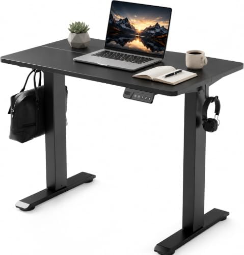 Claiks 35 x 20 Inch Black Electric Standing Desk by CLAIKS