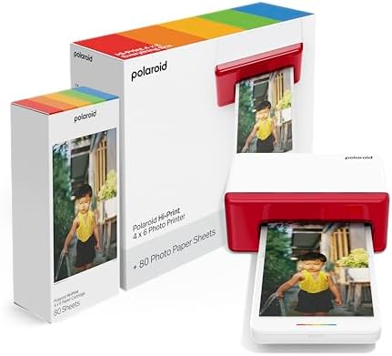 Polaroid Hi-Print Bluetooth 4x6 Photo Printer + Photo Paper Bundle (80 Sheets Included) (6552) by Polaroid