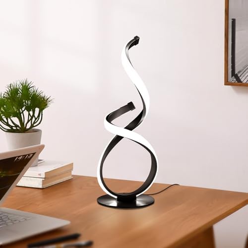 2 Pack Modern Table Lamps for Nightstand, LED Spiral Touch Light - Image 6