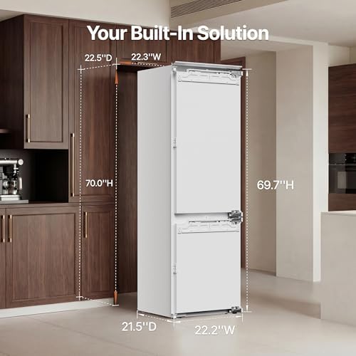 Ca'Lefort 22-Inch Panel Ready Refrigerator with Bottom Freezer, 9.7 cu.ft - Image 4
