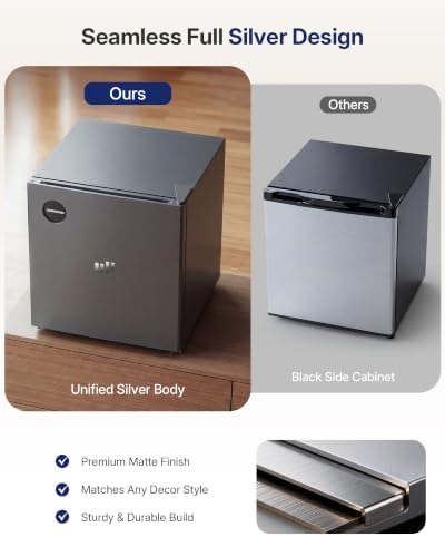 Upstreman 1.5 Cu.Ft All-Refrigerator Mini Fridge, Gray-CR16 - Image 6