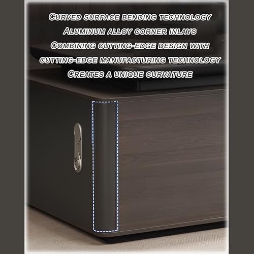 Executive Office Desk with Storage Cabinet,Modern l Shaped Executive Desk,50MM Thick Desktop for CEO Office, Reception & Commercial Workspace - Image 4