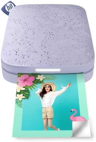HP Sprocket 2x3 Instant Smartphone Photo Printer - Portable Color Wireless Mobile Printer - Zink Sticky-Back Photos - Print from Compatible iOS & Android Devices with Bluetooth w/Fun App - Purple by HP