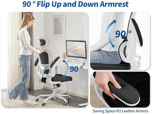 TRALT Ergonomic Office Chair Desk Chair with Adjustable Lumbar Support - Image 5