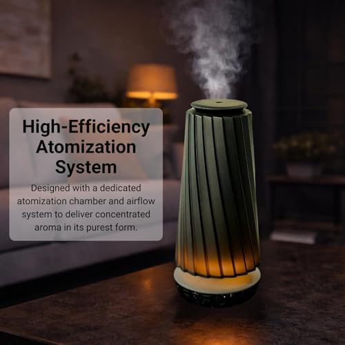 Black Pearl Smart Aroma Machine with Timer - Waterless Fragrance Oil Diffuser 100ml, Bluetooth and Manual Control, Whisper Quiet Operation, Rechargeable for Home, Office, Spa, and Hotel - Image 4