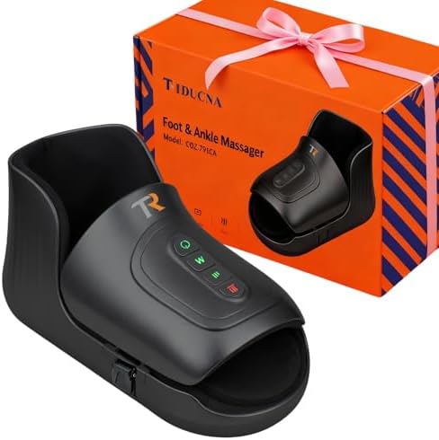 TRIDUCNA Foot and Ankle Massager with Heat - Electric Feet Massage Machine with Deep Kneading and Air Compression for Plantar Fasciitis, Foot Muscle Relax at Home or Office, Fathers Day Gift by TRIDUCNA