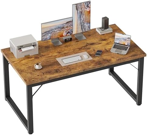 Mericonia 48 Inch Computer Desk, 1" Thick Small Office Table, Brown by MERICONIA