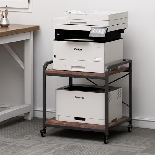 Fannova Large Size Under Desk Printer Stand, Height Adjustable Top Shelf by Fannova