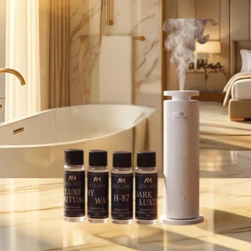 Waterless Scent Diffuser Starter Kit - Bluetooth App & Remote Control – Covers Up to 1000 Sq Ft - Suitable for Home & Hotel Series Diffuser, Includes 4 Scent Oils - Image 6