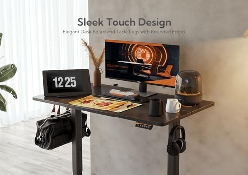 Claiks Electric Height Adjustable Standing Desk, 40x24 Inch, Black - Image 5