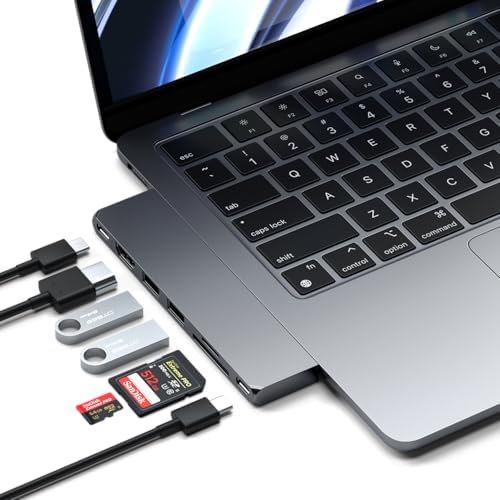 Satechi 7-in-1 USB-C Hub Pro Slim, 4K HDMI, USB 3.2 Gen 2, Space Gray by Satechi