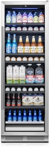 Yeego Beverage Refrigerator - 24 inch 378 Cans Beer Cooler with Glass Door by Yeego