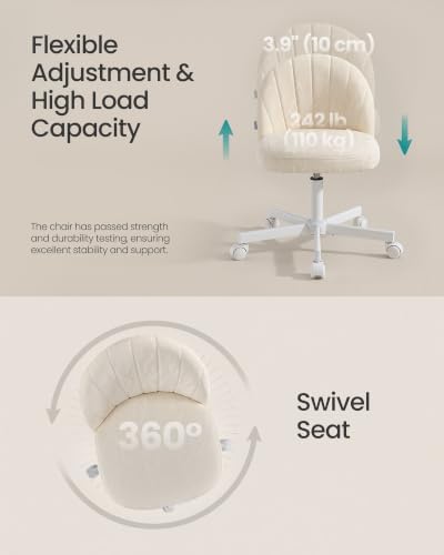 SONGMICS Office Chair, Swivel Makeup Vanity Desk Chair - Image 7