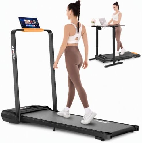 FUNMILY Upgrade Walking Pad Folding Treadmill with 12%/15% Incline & Handle Bar, 3.5HP Foldable Under Desk Compact Treadmills for Home/Office/Gym, 400+lb Capacity, Shock Absorption - Image 3