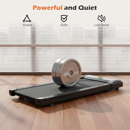 Sweetcrispy Walking Pad Treadmill for Home Office, Compact Quite Under-Desk Treadmills with Adjustable Speed and Remote Control, Portable & Slim Design for Workouts Fitness - Image 6