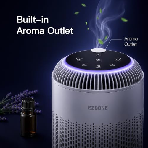 Compact Air Purifiers for Bedroom, Home with Essential Oil Diffuser - Image 2
