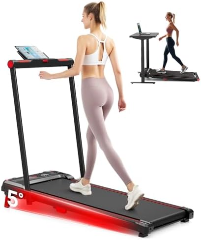 Walking Pad, Anylife Incline Walking Pads Under Desk 330lb Capacity, 2.5HP Portable Treadmills for Home, Compact Treadmill Small Running Pad with LED Display, Remote Control by Anylife