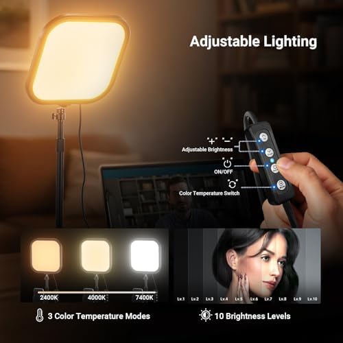 NEEWER Basics 10.8" Video Conference Lighting, 15W Bi Color Edge Lit Full Screen CRI95+ Ring Light with Desk Stand & Phone Holder for Webcam Meeting Streaming Computer Laptop Zoom Calls - Image 4
