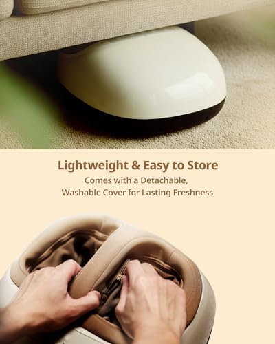 Foot Massager with Heat, 3D Shiatsu Deep Kneading & Rolling, Air Compression with Remote Control for Neuropathy, Plantar Fasciitis & Foot Pain Relief, Long‑Standing & Fitness for Men, Women & Seniors - Image 5