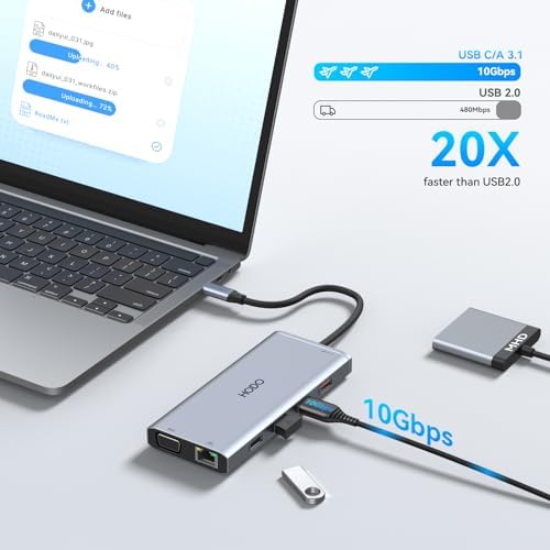 USB C Docking Station Dual Monitor for HP,Laptop Docking Station 3 Monitors - Image 5