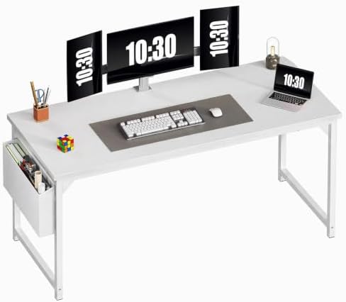 OLIXIS Computer Desk, 63 Inch Gaming Desks for Home Office Small Spaces by OLIXIS