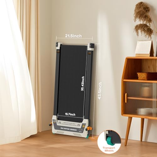 AKLUER Walking Pad with Incline - Dual-Sided 2 in 1 Under Desk Treadmill - Image 5