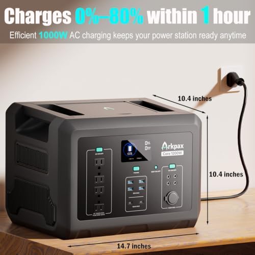 1200W Portable Power Station 1024Wh Solar Generator - Image 4