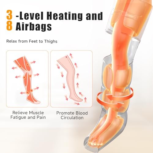 Leg Compression Massager with Heat for Circulation and Pain Relief - Image 4