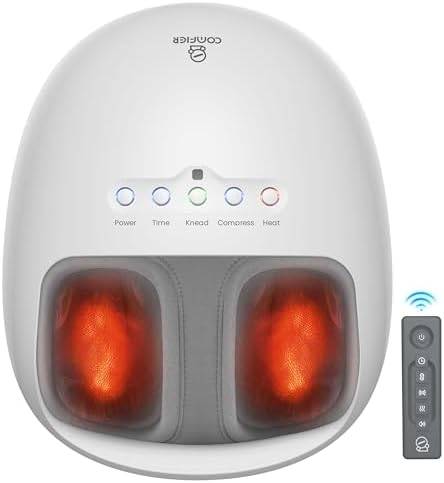 COMFIER Shiatsu Foot Massager with Heat, Kneading and Vibration Heated Foot Feet Massager for Neuropathy Plantar Fasciitis by COMFIER