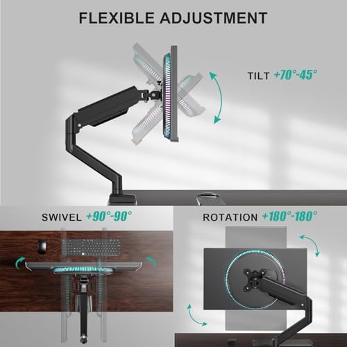 WALI Adjustable Single Monitor Arm for 13-34 inch Screens, up to 26.4 lbs - Image 5