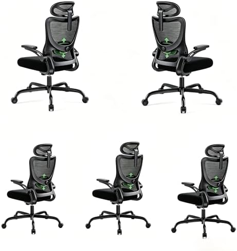 Marsail Ergonomic Office Chair with 3D Armrests, Pack of 5 by Marsail
