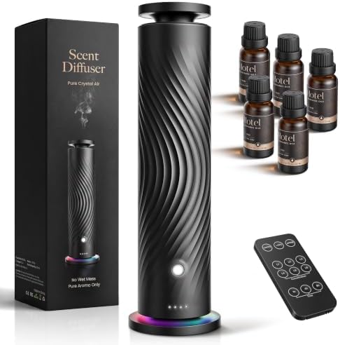 Waterless Essential Oil Diffuser for Home, Starter Kit with 5 Oils by Serecen
