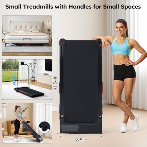 Portable Walking Pads Treadmill with Handle Bar Incline for Home Small - Image 4