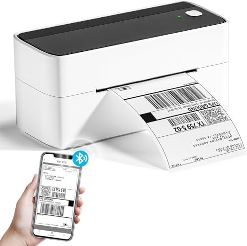 Phomemo Thermal Shipping Label Printer 241BT Black White by Phomemo