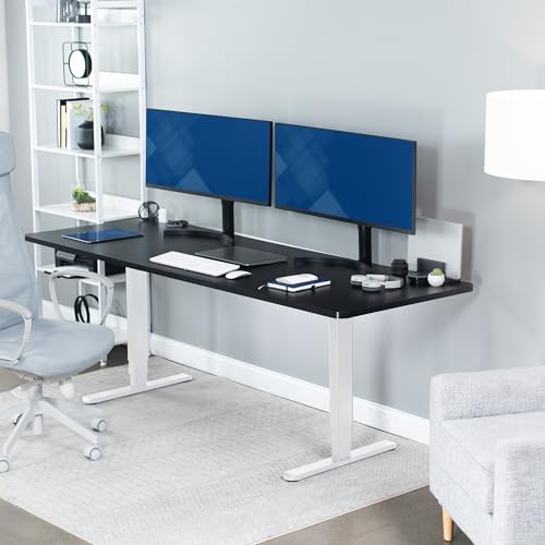 VIVO Black 83 x 30 in Standing Desk, DESK-KIT-2W8B - Image 2