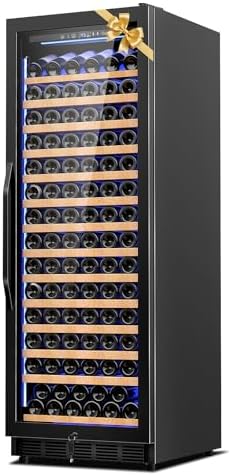 24 Inch Wine Cooler Refrigerator,179 Bottles Wine Fridge Large Capacity Professional Wine Cellars with Powerful Compressor,Quiet Operation and Elegant Design, Black by Velieta-SpecialistinFridge
