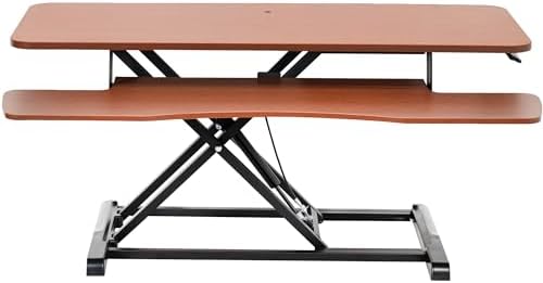 VIVO Dark Walnut 42 inch Standing Desk Converter, DESK-V042KA by VIVO