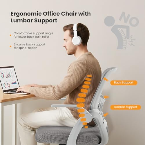 Sweetcrispy Computer Desk Chair, Home Office Chair, Lumbar Support - Image 3